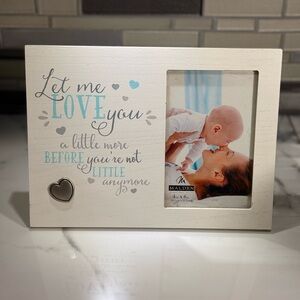 3/$20 Malden Cream and Blue Heartfelt Photo Frame